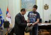 UROŠ TEŠIĆ USPEŠNI MLADI UŽIČANIN na prijemju kod gradonačelnika